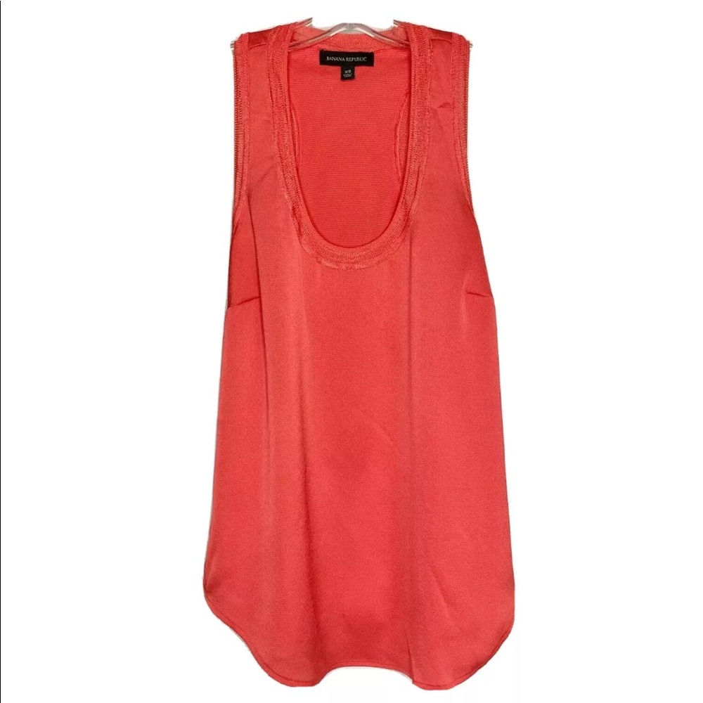 Banana Republic Sleeveless Orange Racerback Tank Women’s Blouse Business Casual